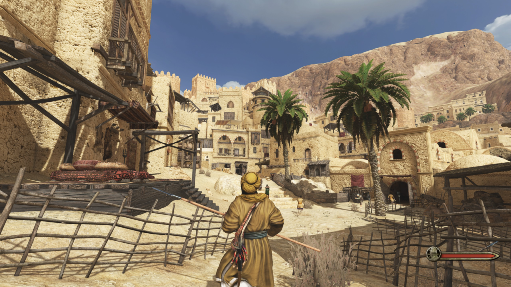 Screenshot of Empires of Europe 1100 player character in Middle Eastern scene